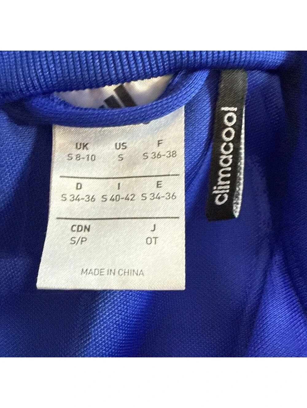 Adidas Women’s Small Track Jacket Blue With White (2441)